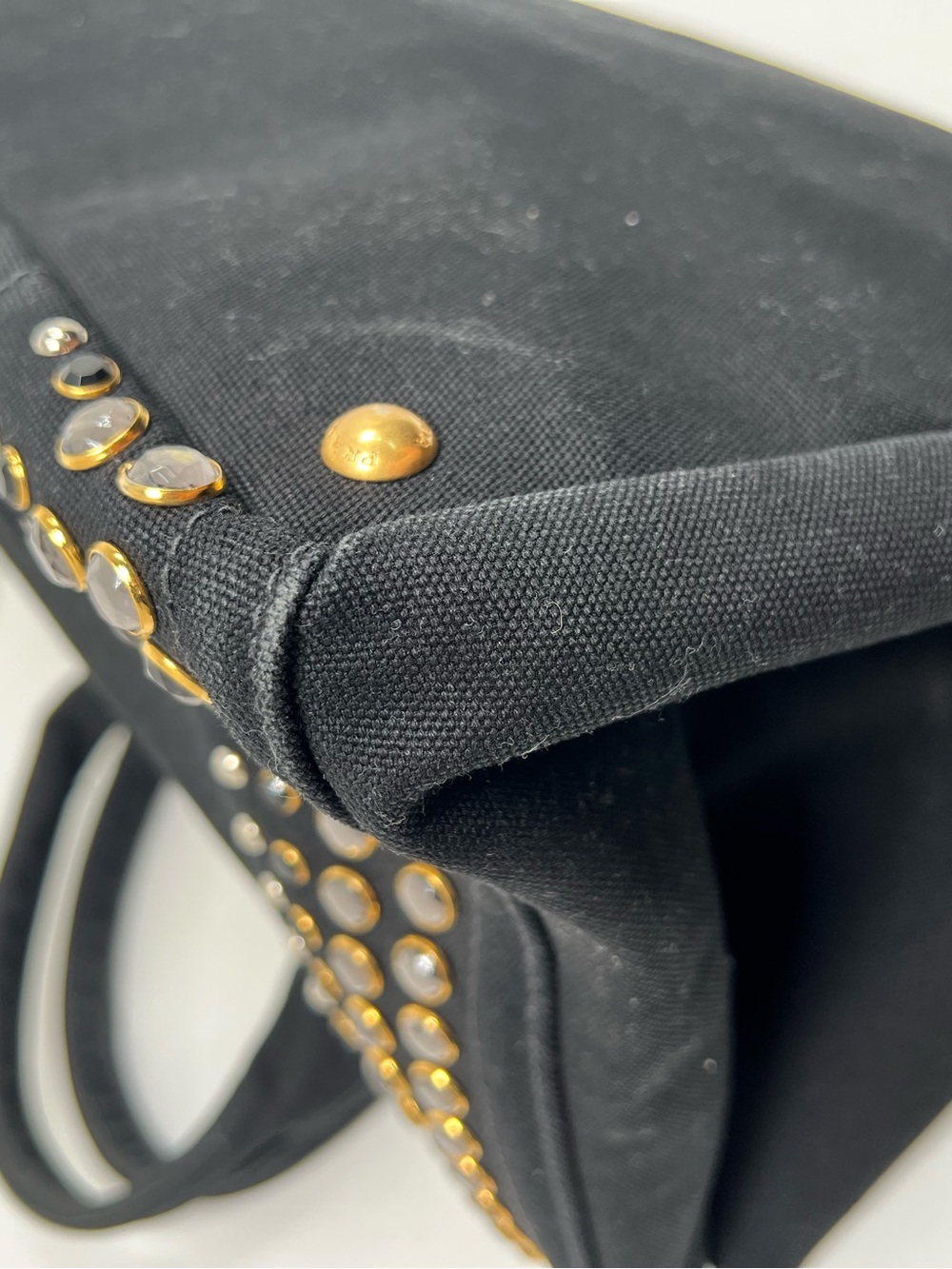 PRADA Tote Bag Canapa studs canvas Nero (Black) Women - Picture 6 of 13
